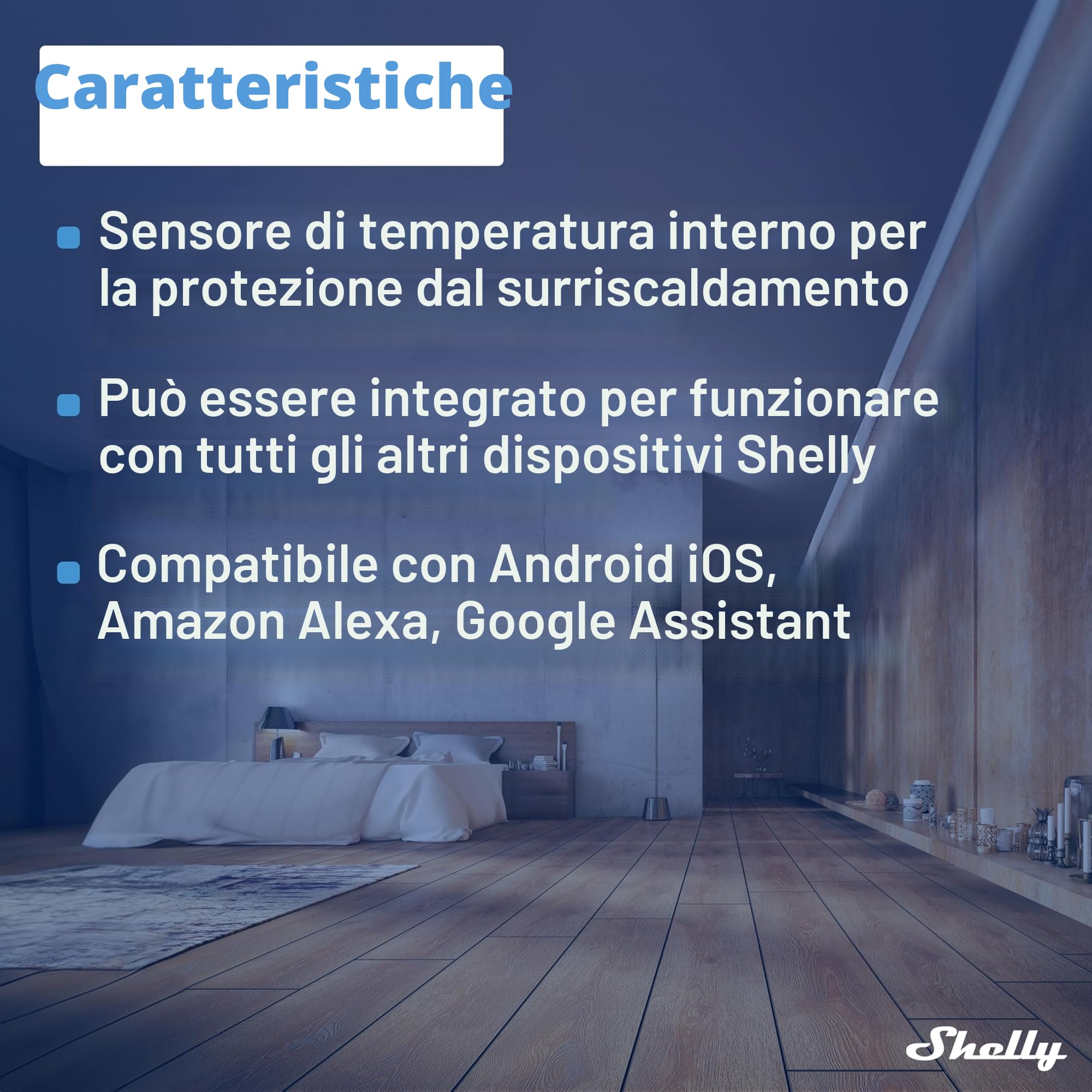 Shelly EM, Contatore di Energia Elettrica Intelligente, Monofase a 2 canali (120A per canale), Monitoraggio fotovoltaico, Controllo contattore remoto, App iOS Android, Alexa, Google Home