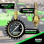 Rhino USA Déflateurs à pneus rapides avec jauge (0-60psi) Automatique & Pneu réglable Air Outil descendant - grand 2" Cadran facile à lire & Matériel en laiton massif - Meilleur déflatateur hors route pour jeep, camion ou ATV