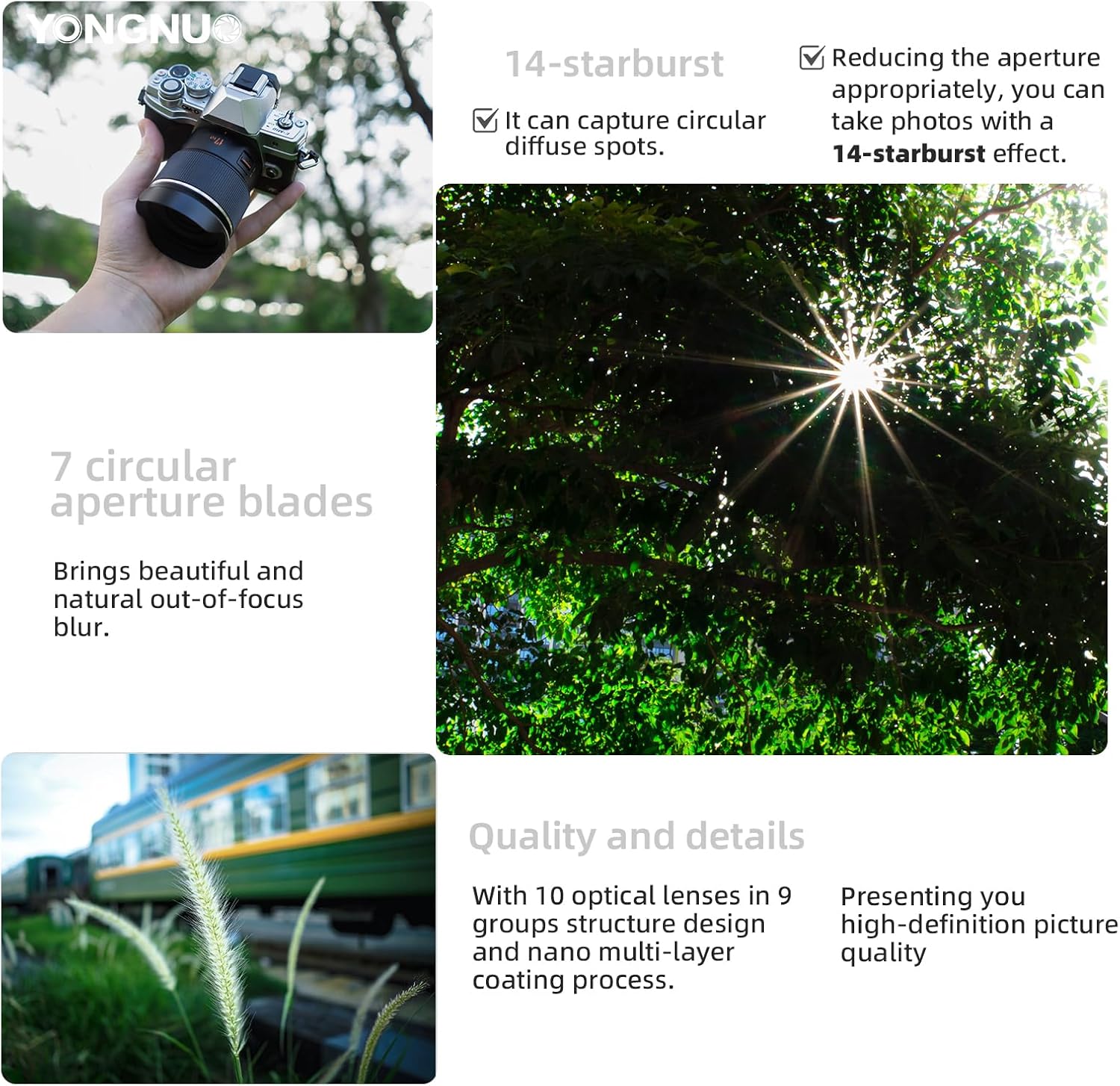 YONGNUO YN17MM F1.7M Lens for M43 Mount, 17mm F1.7 Standard Prime Auto Focus, MFT Micro Four Thirds for Mirrorless Cameras