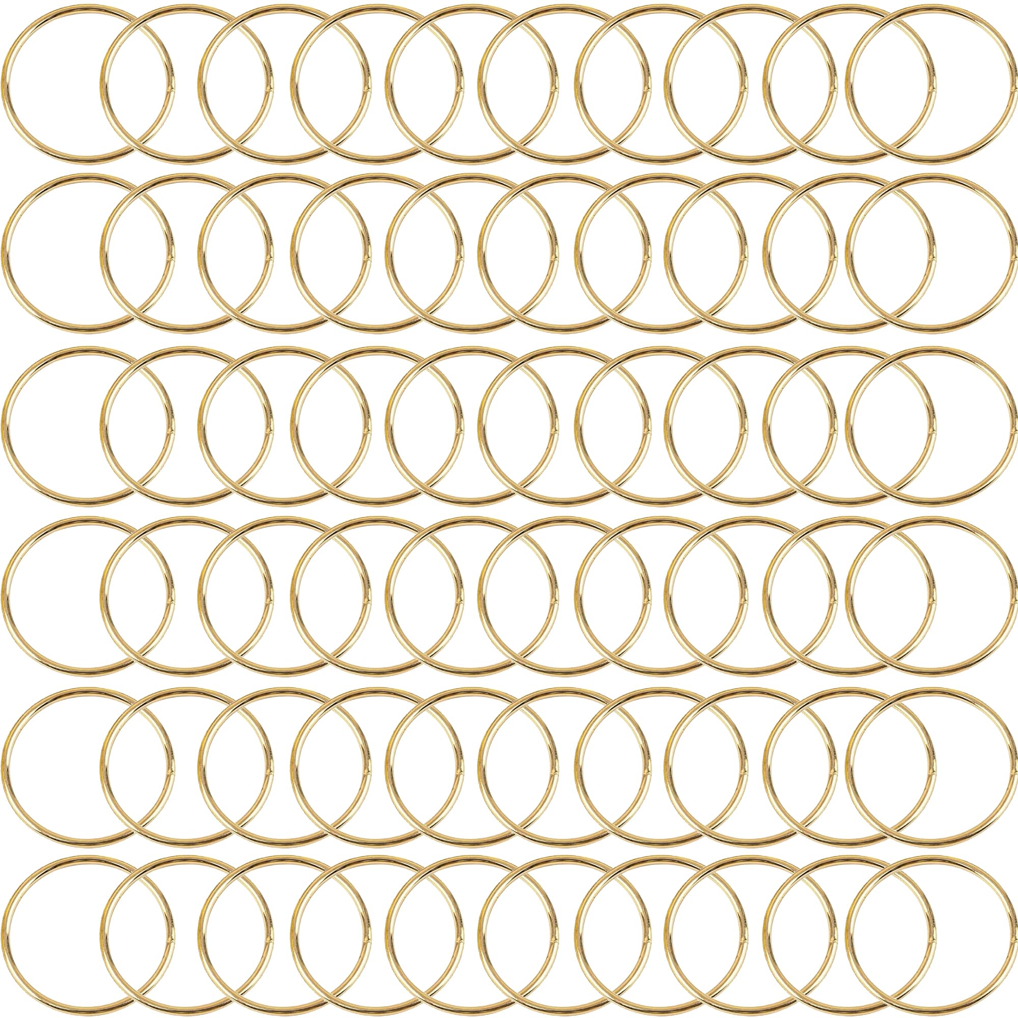 60Pcs Macrame Hoops Ring, BetterJonny 3 Inch Metal Craft Ring Gold Dream Catcher Rings Wreath Hoop Rings for Home Decorations DIY Crafts and Wall