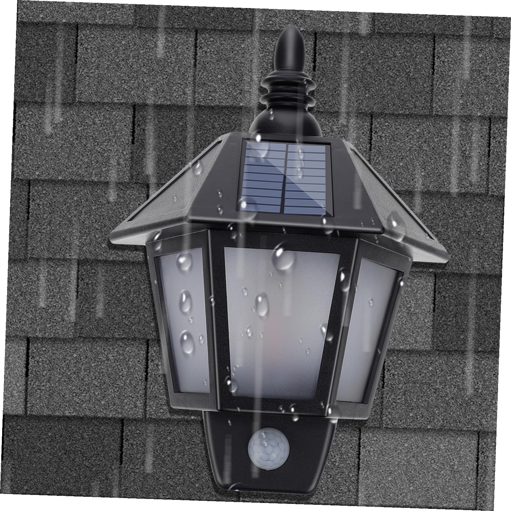Kisangel Solar Wandleuchte Außen mit Bewegungsmelder LED Beleuchtung Warmweiß Ip55 aus Abs für Garten Terrasse Hof und Flurbeleuchtung