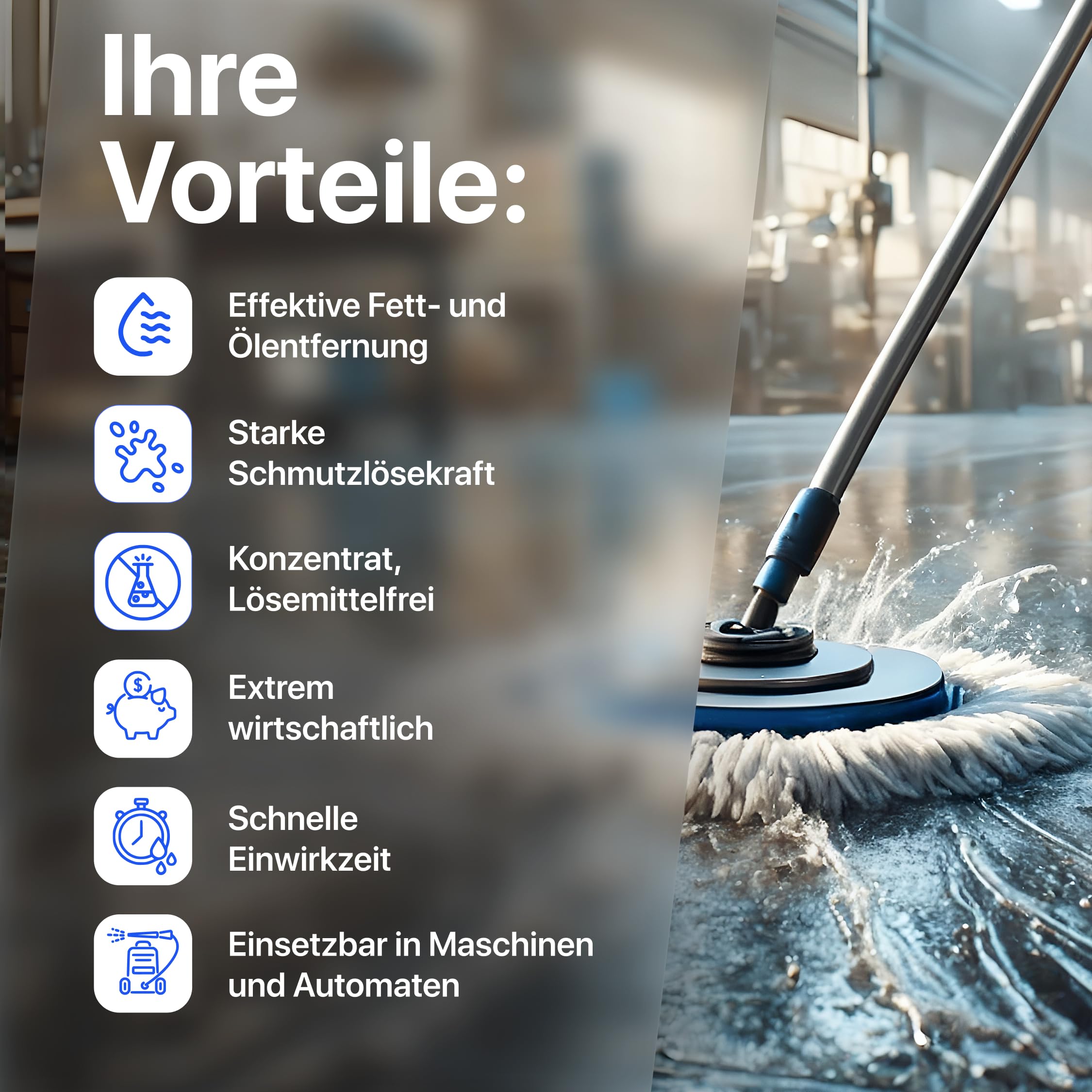 Industriereiniger I 5 Liter I Industrie Reiniger I Konzentrat I Werkstattreiniger I HD Reiniger I Bodenreiniger I Hallenreiniger I