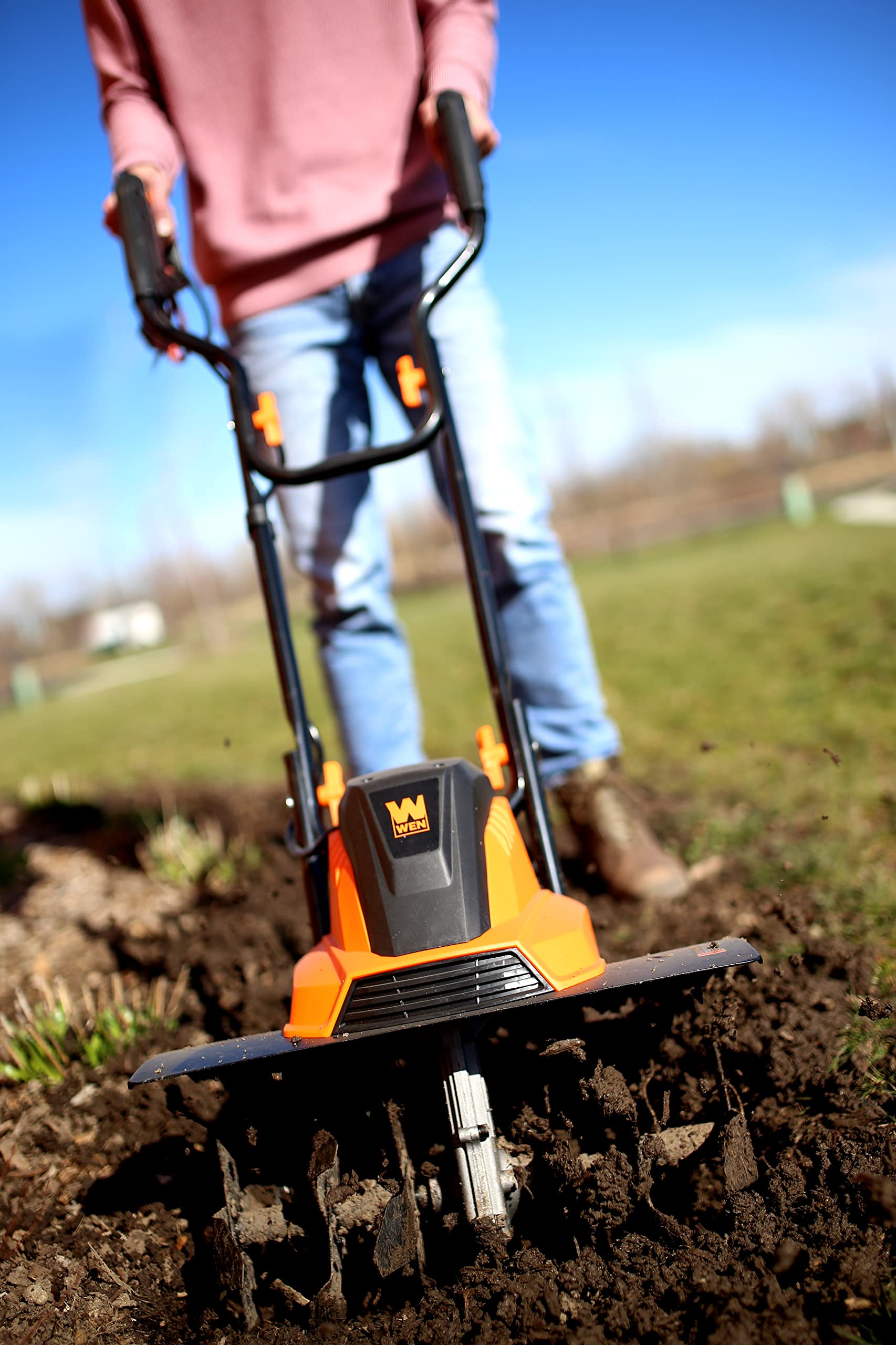 tacklife 18 inch 13.5 amp electric tiller