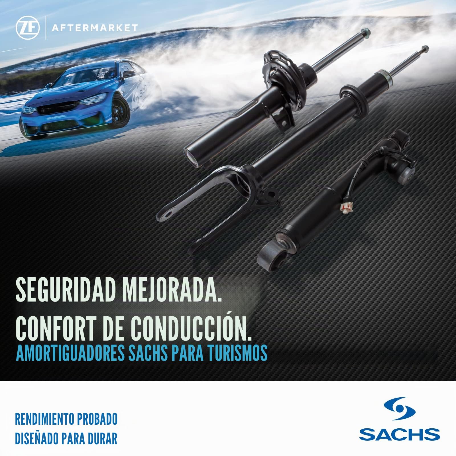 SACHS 316 608 Amortiguador compatible con Mercedes-Benz Clase C (W204) 2007-2015 Eje Delantero y Otros Vehículos