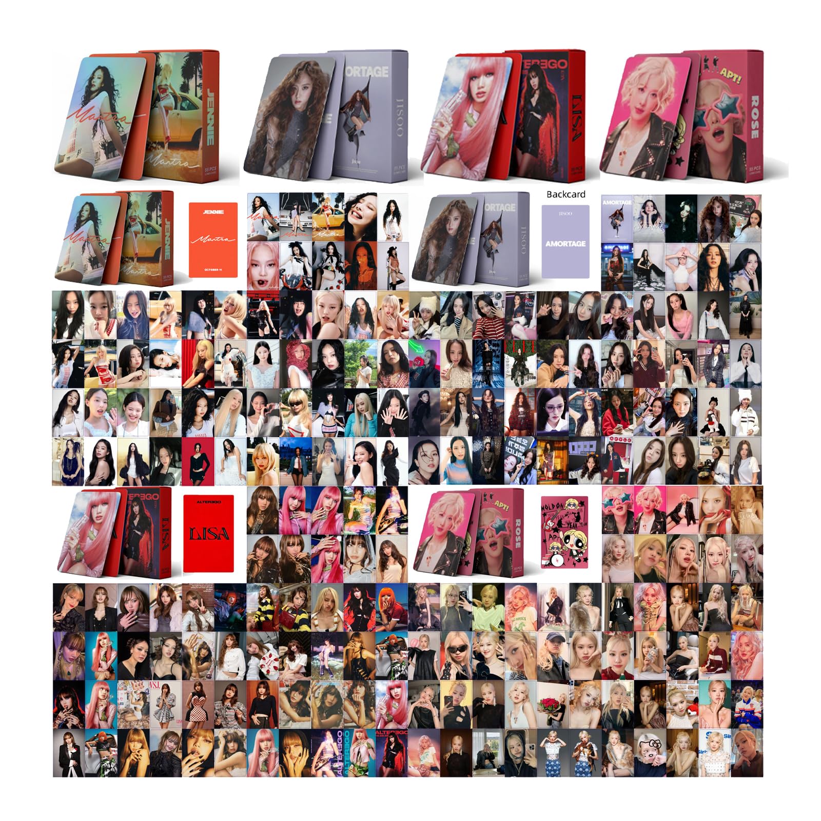 PJSTUG Blackpink Kpop Card Set - 220 Pieces Blackpink Photocard