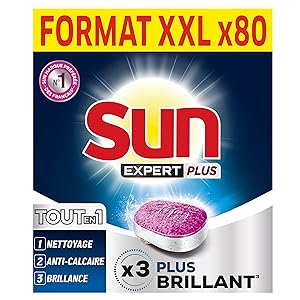 Sun Expert Plus Brillance All-in-1 Dishwasher Tablets, 80 Washes Sun Expert Plus Brillance All-in-1 Dishwasher Tablets, 80 Washes