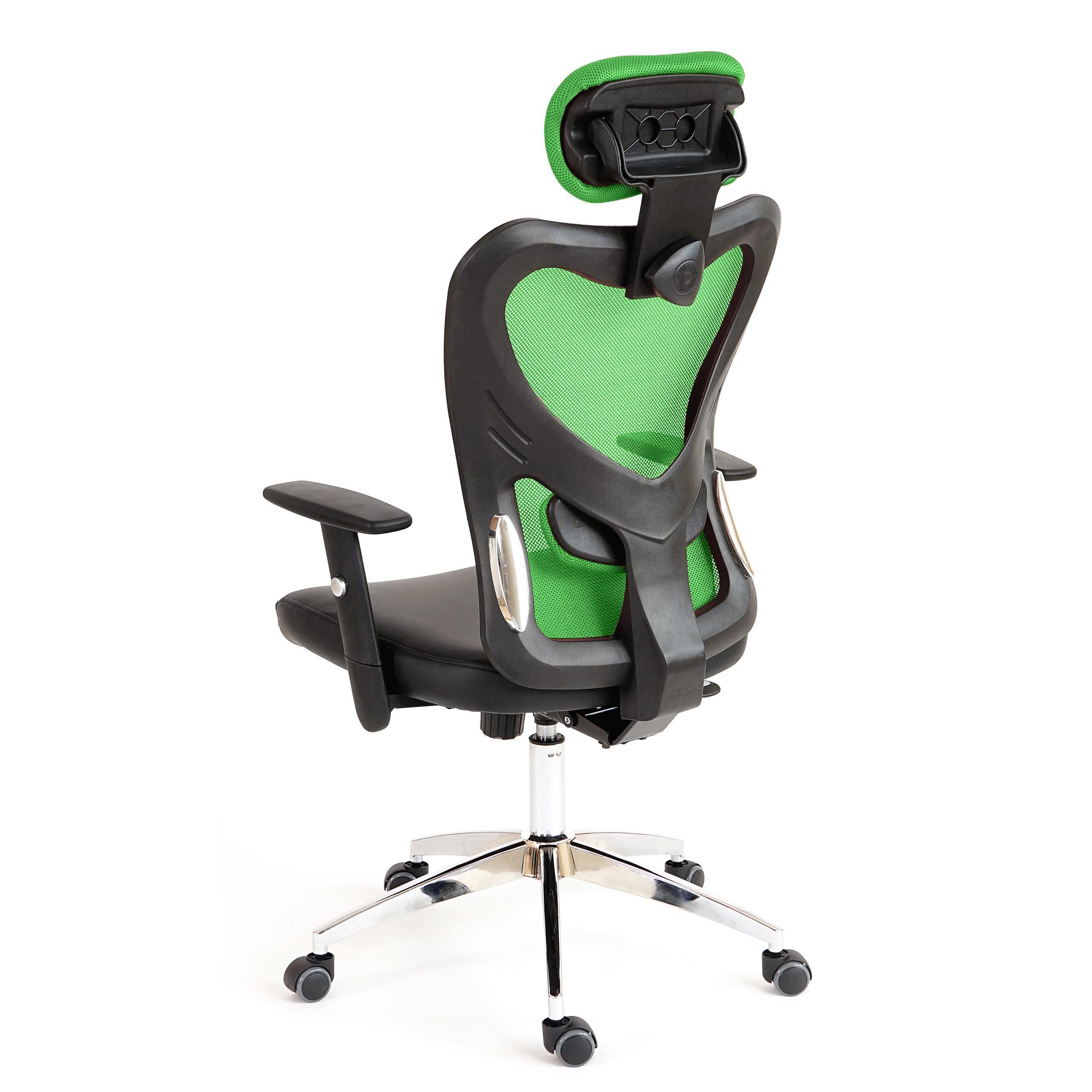 Profesional de oficina – Silla Atlanta XXL, giratoria, 150 kg de piel sintética ~ verde