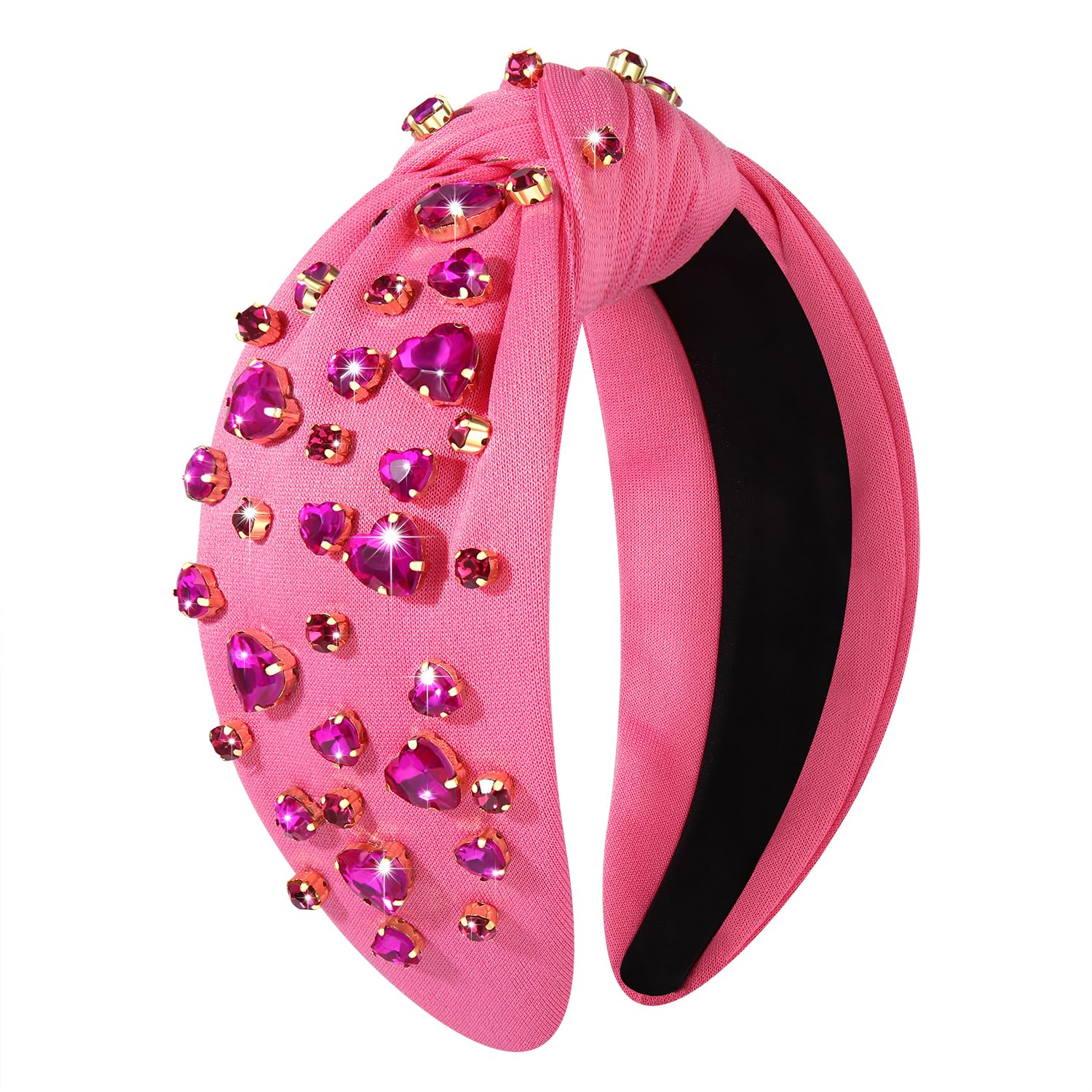 Rhinestone Beaded Love Headband Amazon.com : NVENF Women main image 2