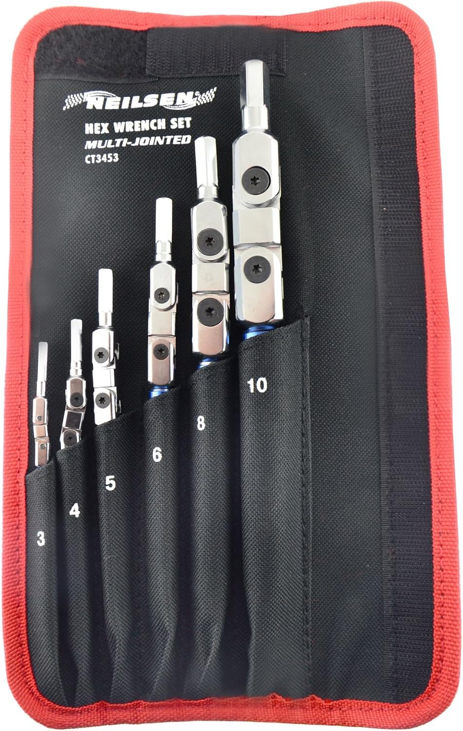Multi/Double Jointed Flexi Allen Hex Key Wrench Set 6pc 3mm - 10mm AN138
