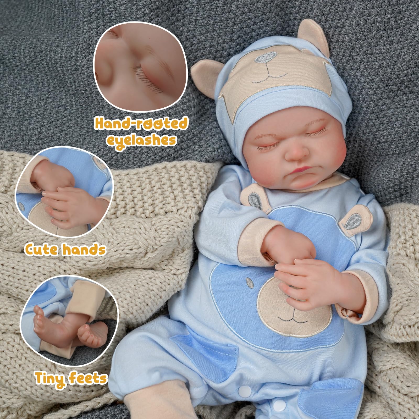 Poupée Reborn Garçon, Vinyle, Fabriquée Par La Nurserie De Leelou (France)