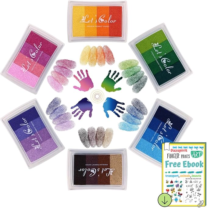 Stempelkissen Farben Fingerabdrücke Korea DIY Stam Produktbild-Vorschau 2