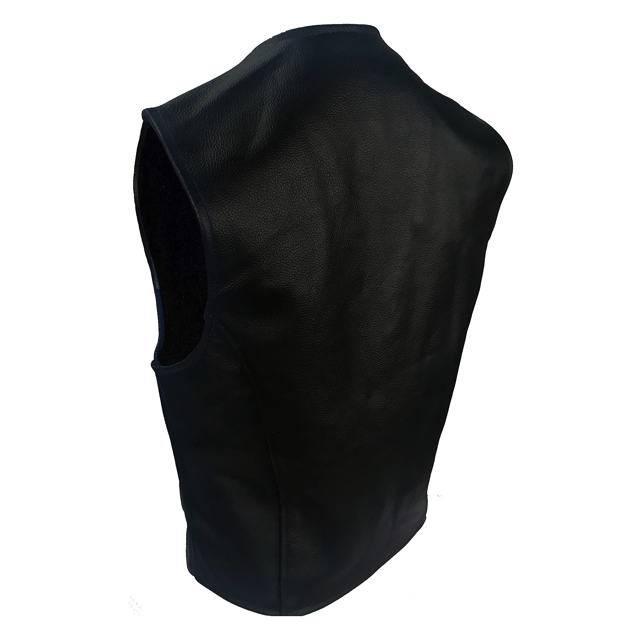 WinNet Gilet in vera pelle stile vintage da custom western o per moto da UOMO o DONNA (S)