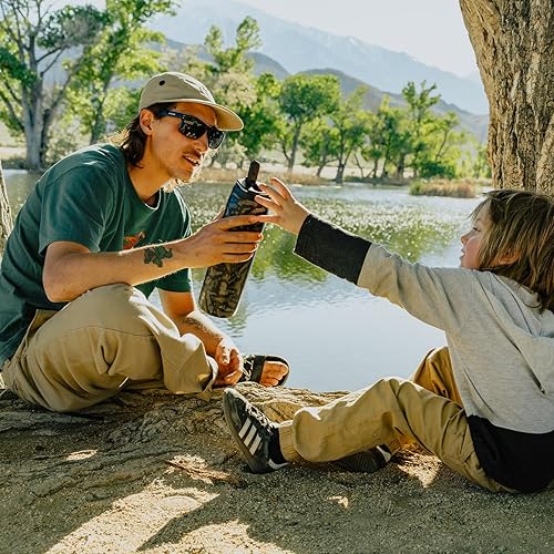 Miniatura 7 de BOTTLE BOTTLE Botella de agua de acero inoxidable con popote y tapa, taza aislada al vacío de 32 onzas, se mantiene fría y caliente, botellas de