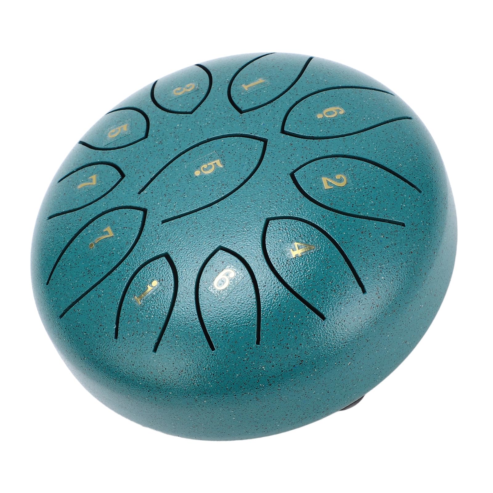 Tambour de pluie 6 pouces 11 tons en acier au carbone, instrument de percussion avec support à maillets, sac de transport pour jardin extérieur, méditation, relaxation (Verte)