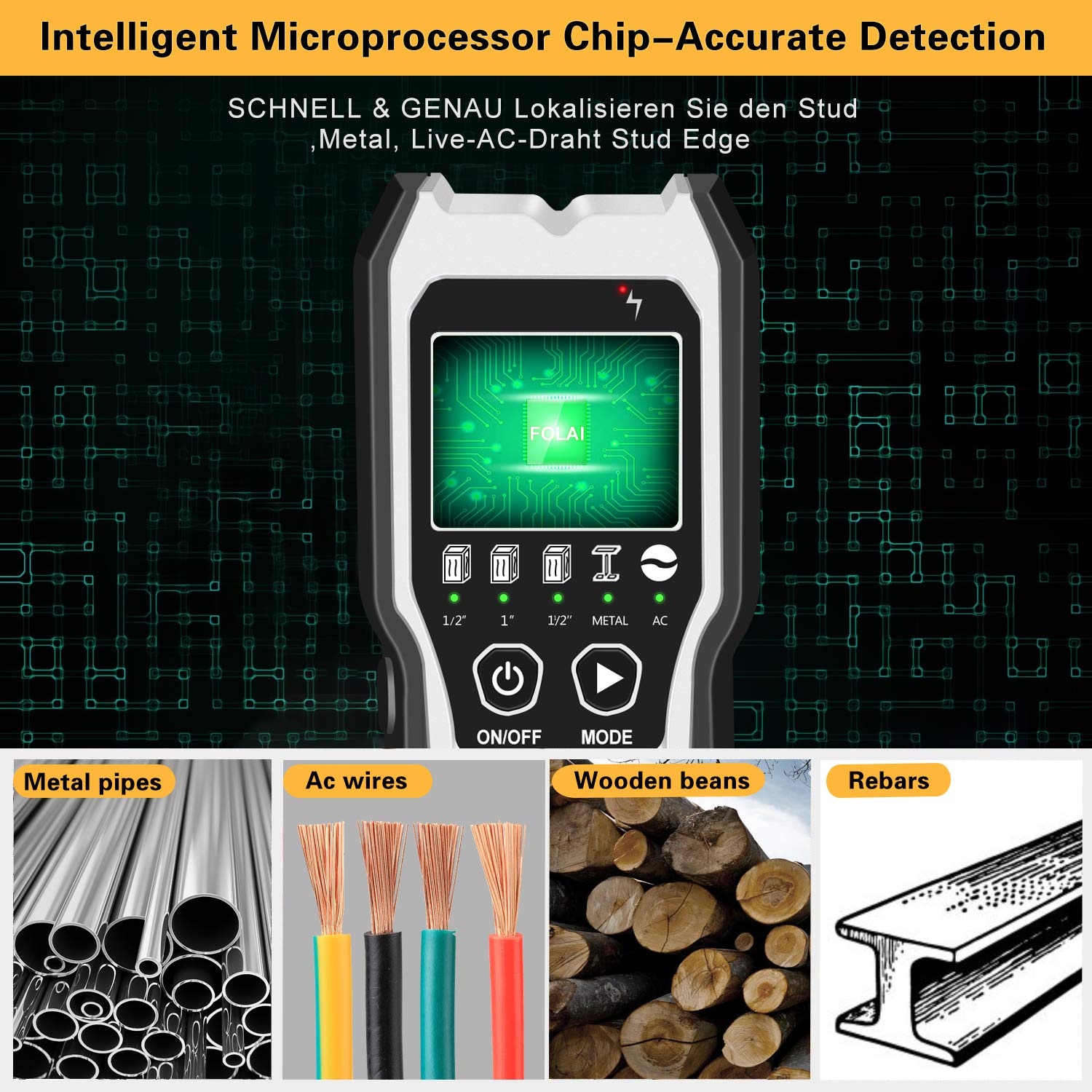 Stud Finder 5 in 1 Electronic Stud Sensor Beam Joist Finder Wall