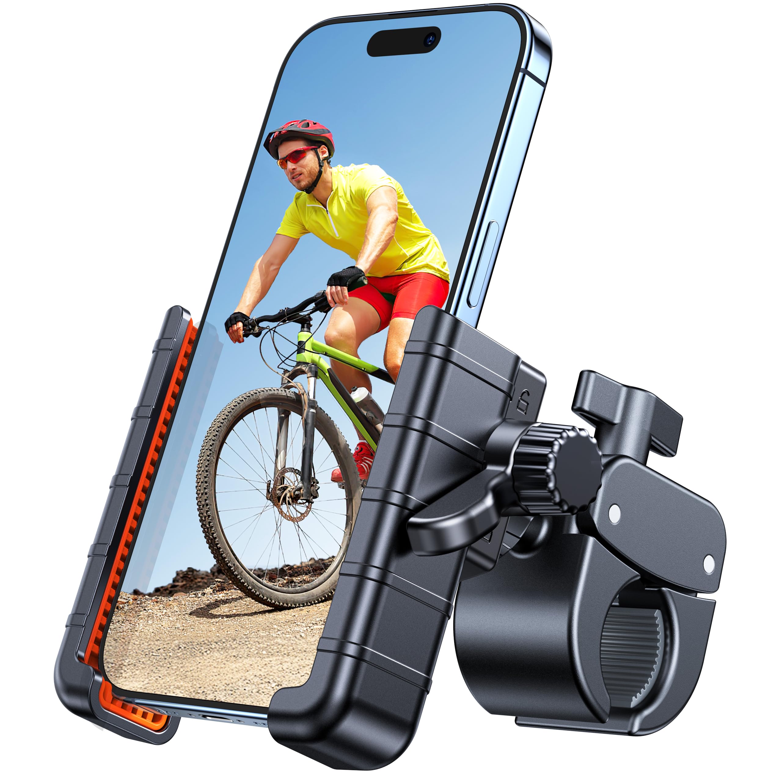 Rolgno Porta Cellulare Bici, [Blocco Pulsante] Porta Telefono Moto, 360