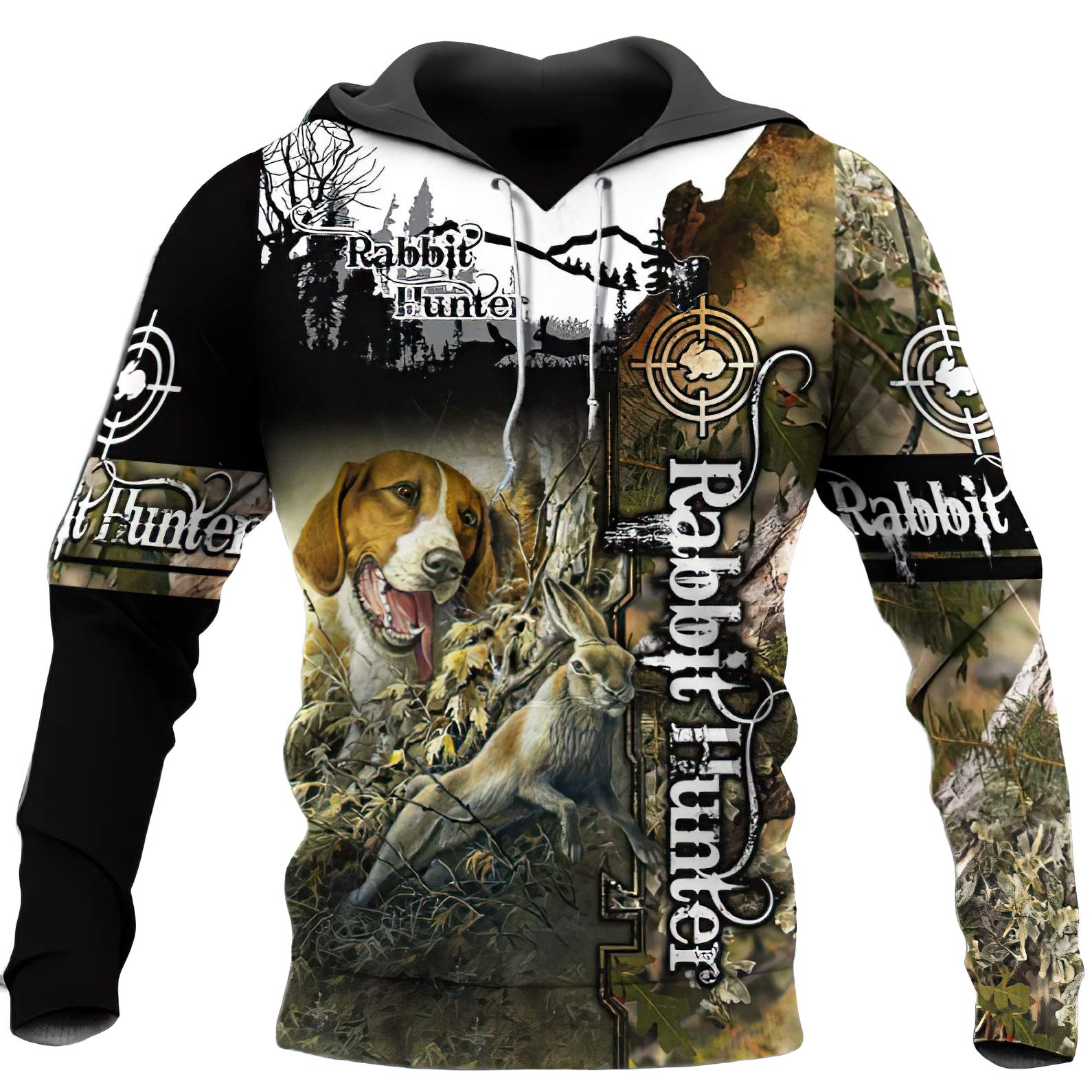 GGmar Unisex 3D Clothing Rabbit Hunter sweatshirts hunting shirts Hoodie
