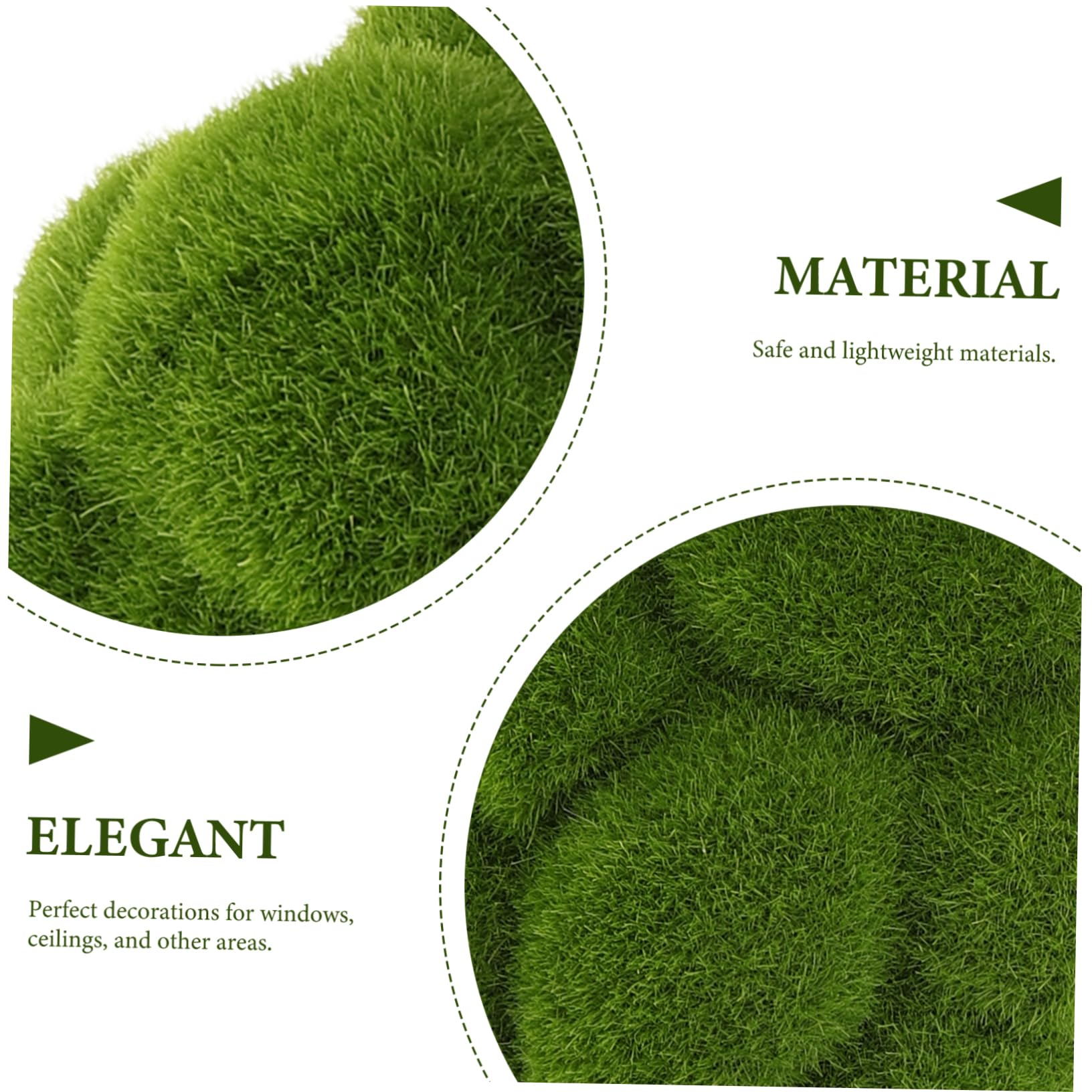 Ciieeo 6 Piezas Bola De Musgo Simulada Bolas De Musgo Simuladas Betta as Decorativas De Esferas Decoración del Cuenco as Cubiertas De as De Topiario El Plastico