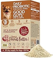 Vista 1 de Fidobiotics Good Guts for Lil Mutts - Probiótico para perros, miles de millones de UFC, 11 cepas, 5 enzimas digestivas, 2 prebióticos, salud