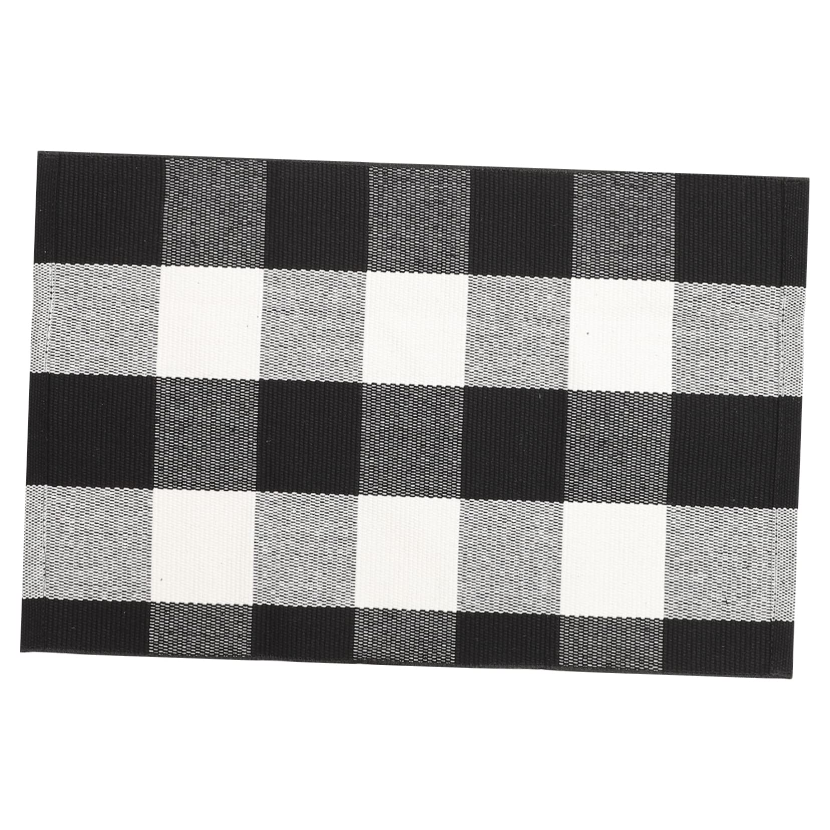 Tapis de toilette en coton lin quadrillé Ciieeo tapis de sol salle de bain chic
