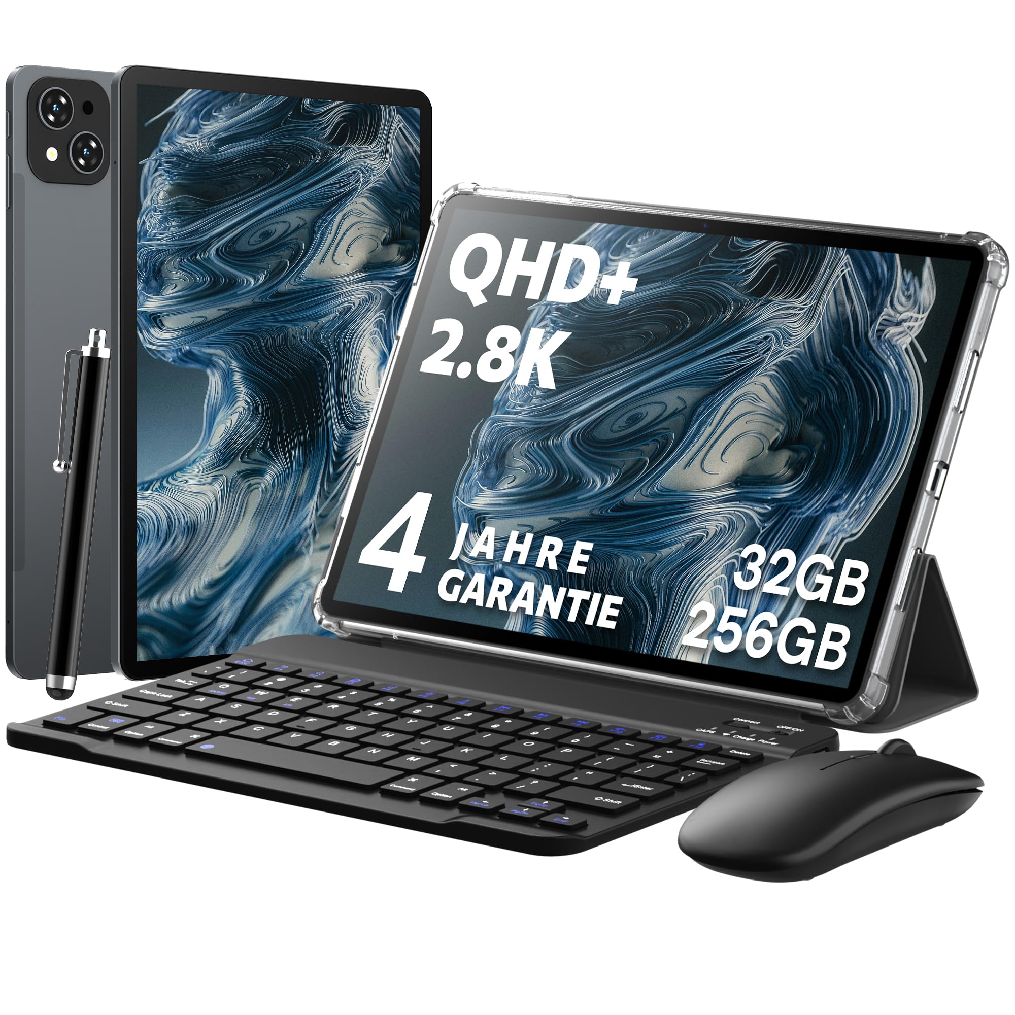 11,5 Zoll Android 16 Tablet mit Tastatur-Bundle, 2.8K BOE Display | 32GB+256GB | 500 Nits Helligkeit | Gemini AI | Dual-SIM-Steckplatz & 4 Jahre Garantie für Familie, Studium und Reisen