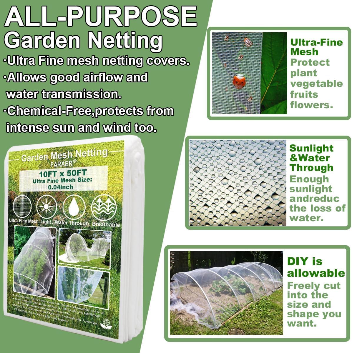 Pest Barrier Netting Bugs Out Insect Barrier Net Vegetable Fruit Tree Protection Net