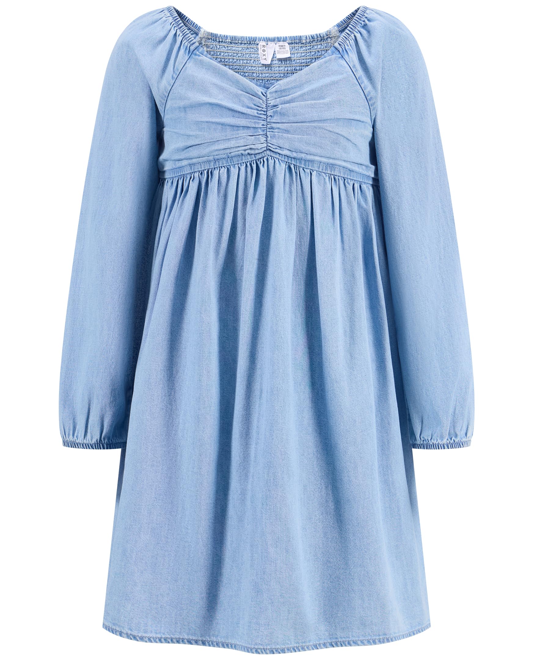 Roxy Lightweight Denim Long Sleeve Dress, Stylish & Comfortable, Casual Fit Vestito Bambina
