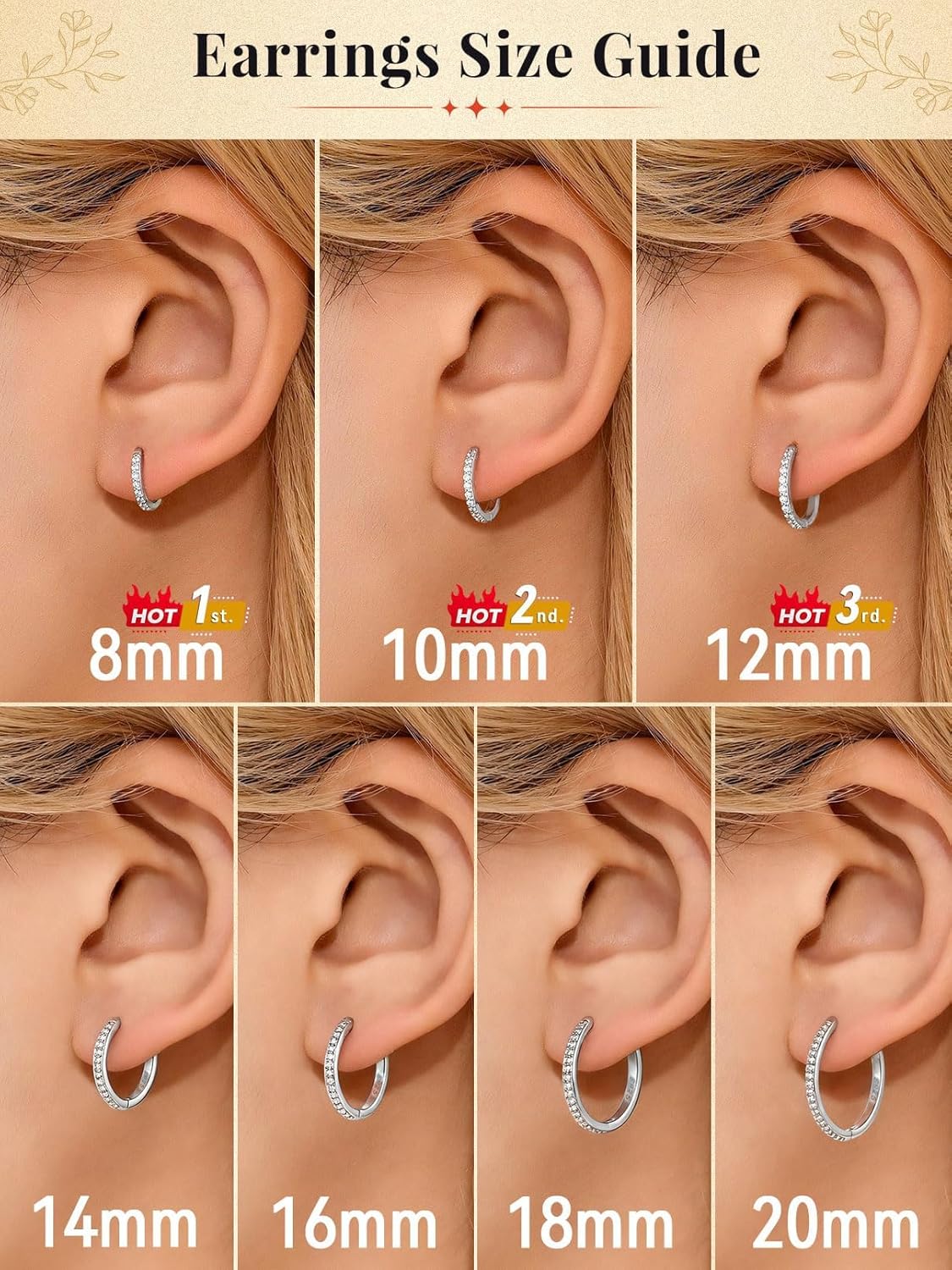 FaithHeart Sterling Silver Hoop Earrings for Women, Hypoallergenic Huggie Hoop Earrings Lightweight Small Cartilage Earrings Hoop Earring Dainty Everyday Earrings 6/8/10/12/14/15/16/18/20mm - Image 5