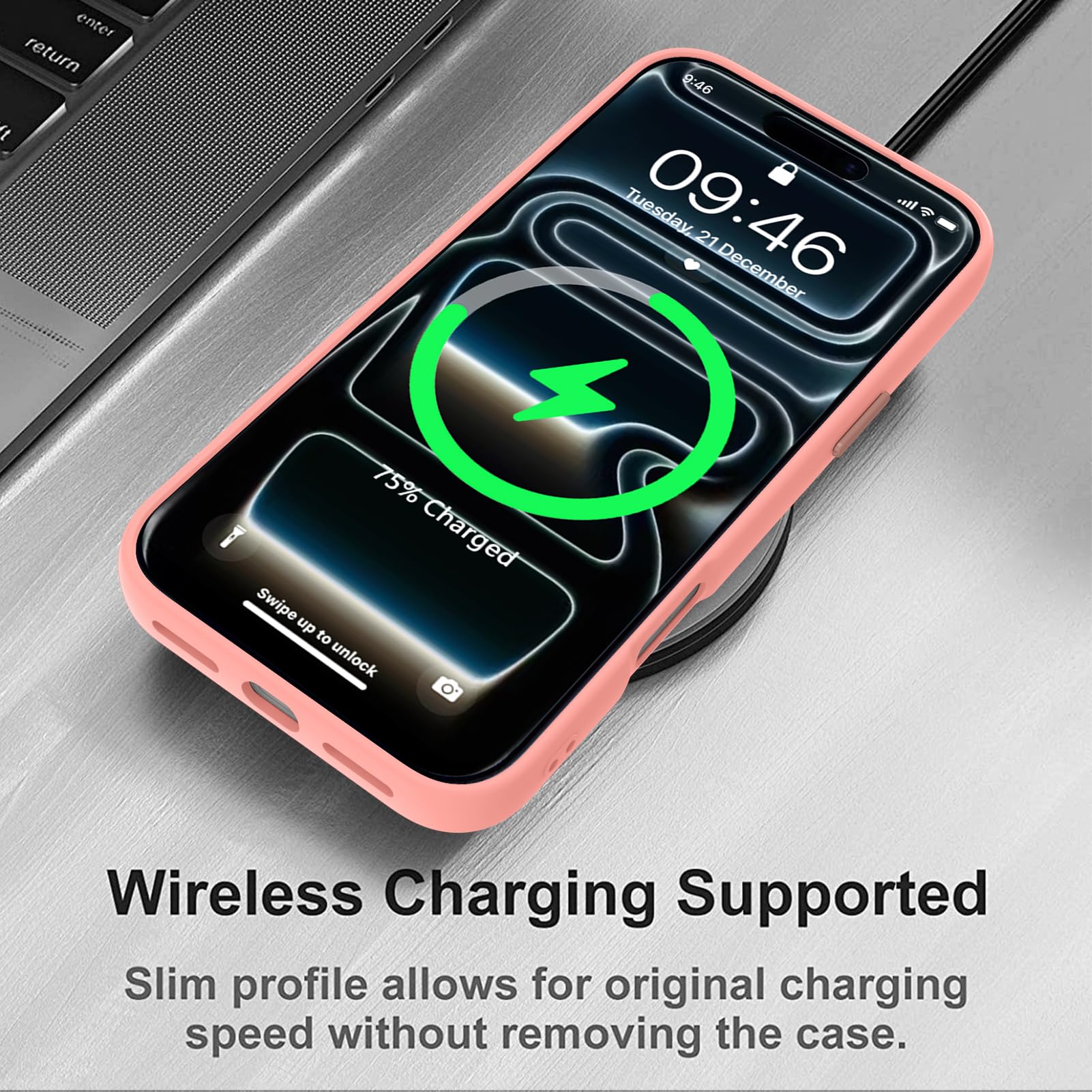 TEAUGHT Compatibile con iPhone 17 Pro Max Custodia con motivo floreale
