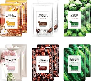 Paquete de 12 mascarillas faciales de frutas ...