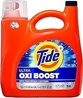 Vista 10 de Tide Ultra Oxi Boost - Detergente líquido para ropa con potencia extra de Oxi, 132 onzas líquidas, 94 cargas, removedor avanzado de manchas
