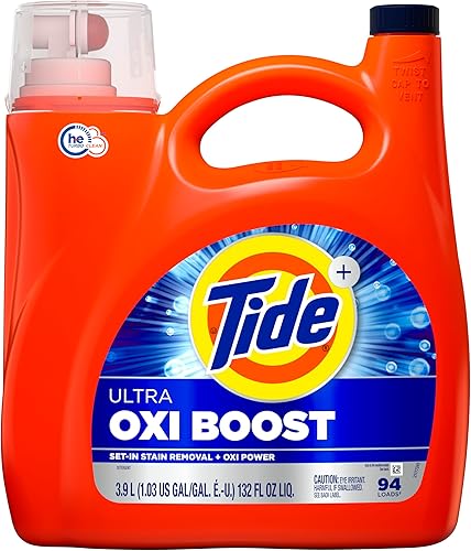 Vista 11 de Tide - Detergente líquido Ultra Oxi para ropa, 94 cargas, 146 onzas líquidas, compatible con lavadoras de alta eficiencia