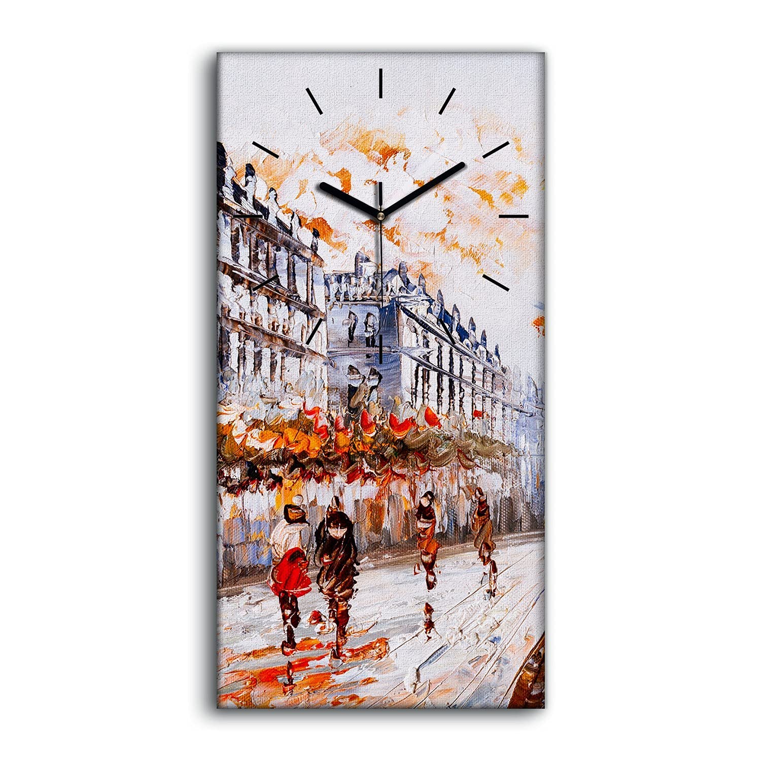 Horloge Murale Silencieuse Paris | Décoration Design Moderne en Toile