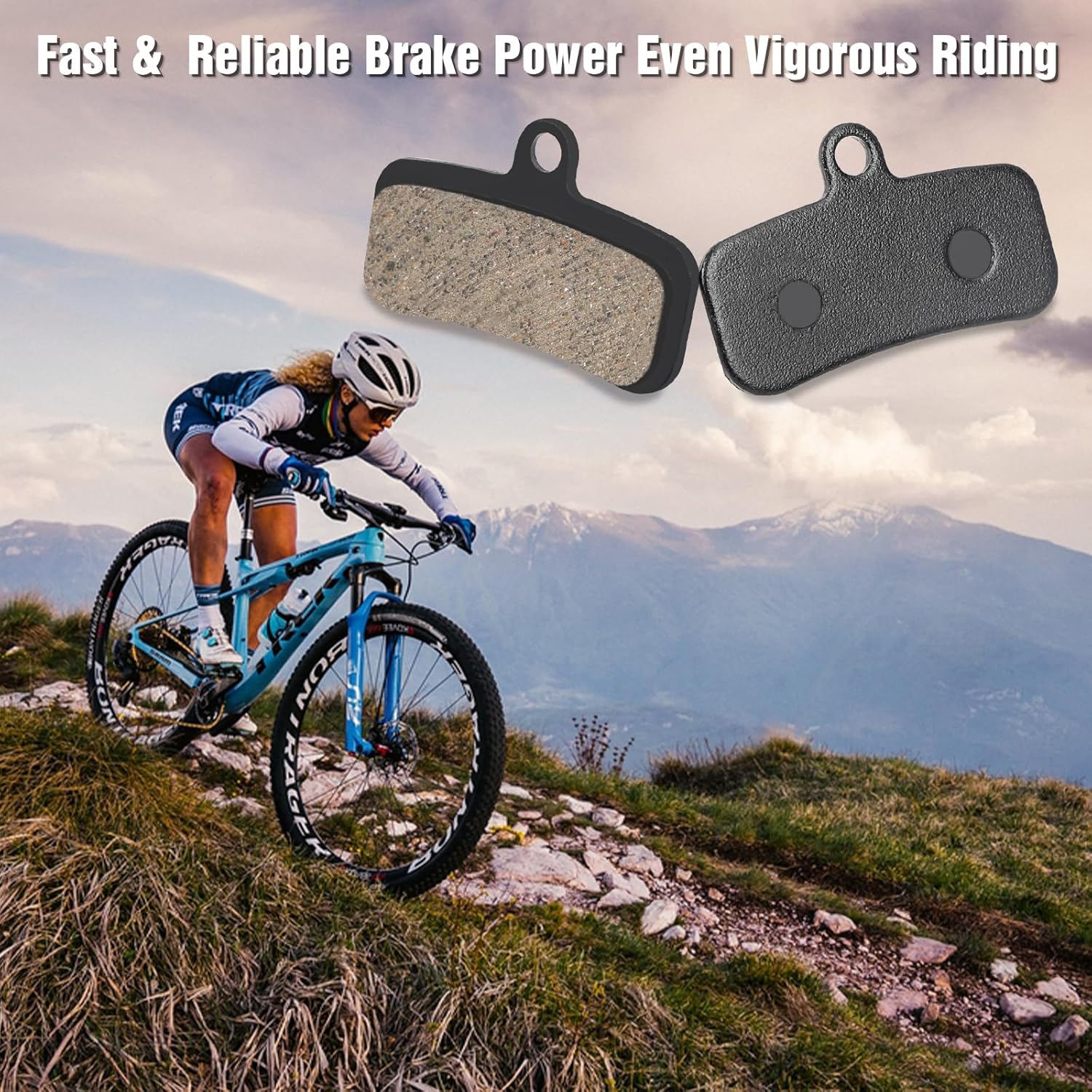 4-Piston Bicycle Brake Pads 25 Pairs Compatible with Shimano MT420 MT520 M6120 M7120 M8020 M8120 Tektro TRP for Mountain Bike/Ebike/MTB,Bike Disc Brake Pads with Tools