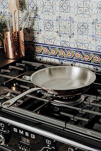 Miniatura 2 de Mauviel M'6S - Sartén de cobre pulido y acero inoxidable de 6 capas con asas de acero inoxidable fundido, 11.81 pulgadas, fabricada en Francia