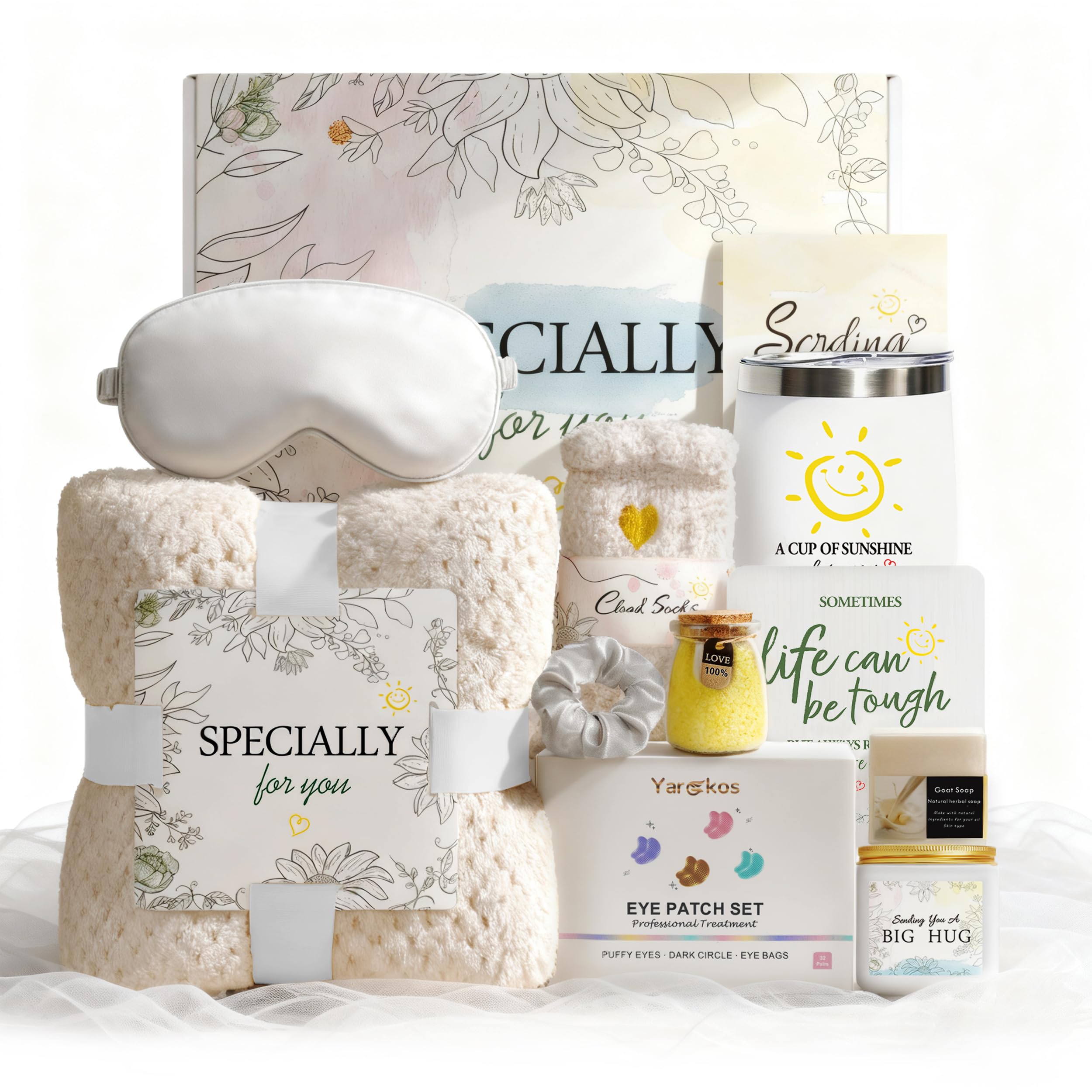 Cesta de regalo con 11 productos de cuidado personal para mujeres, regalo de cumpleaños para madre, hermana, amiga. Perfecto para recuperación o como regalo de agradecimiento.