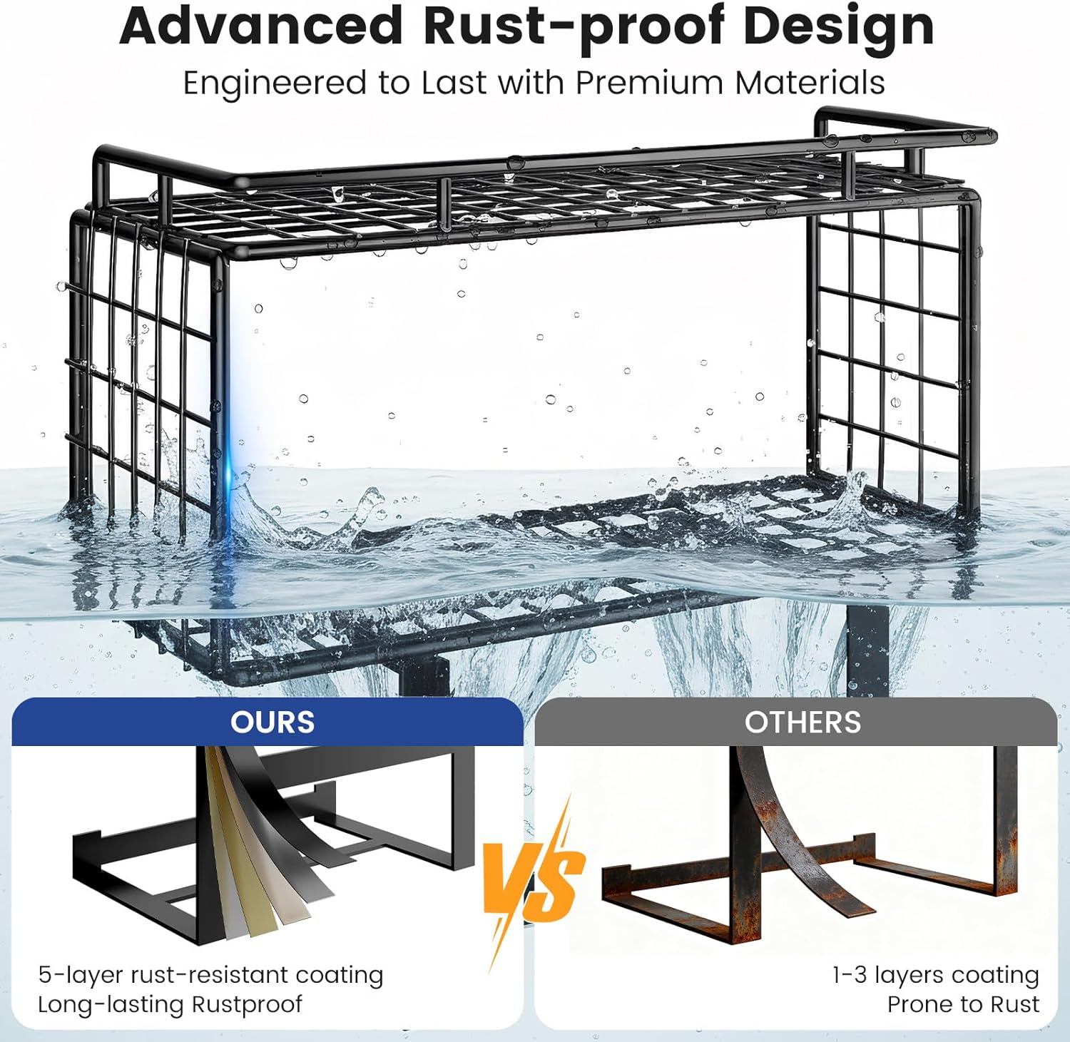 Vatex Towel Racks for Bathroom Wall Mounted, 4-Tier Bathroom Towel Rack with Shelf and Basket, Hold 6 Large Rolled Towels, 32-Inch Heavy Duty Towel Storage for Bathroom, RV, Black