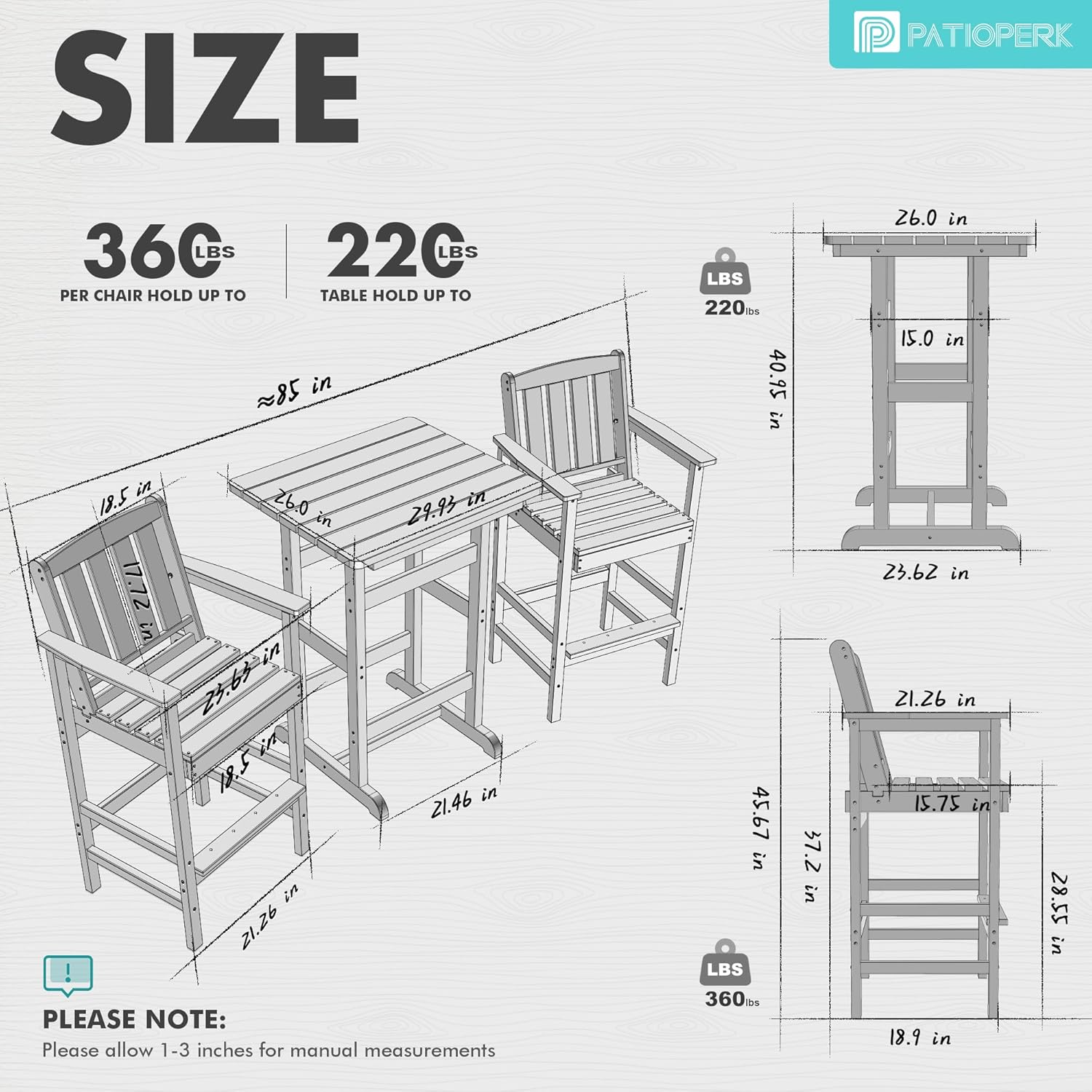 Ultimate Comfort: Adirondack Chairs & Table Set for Your Outdoor Oasis