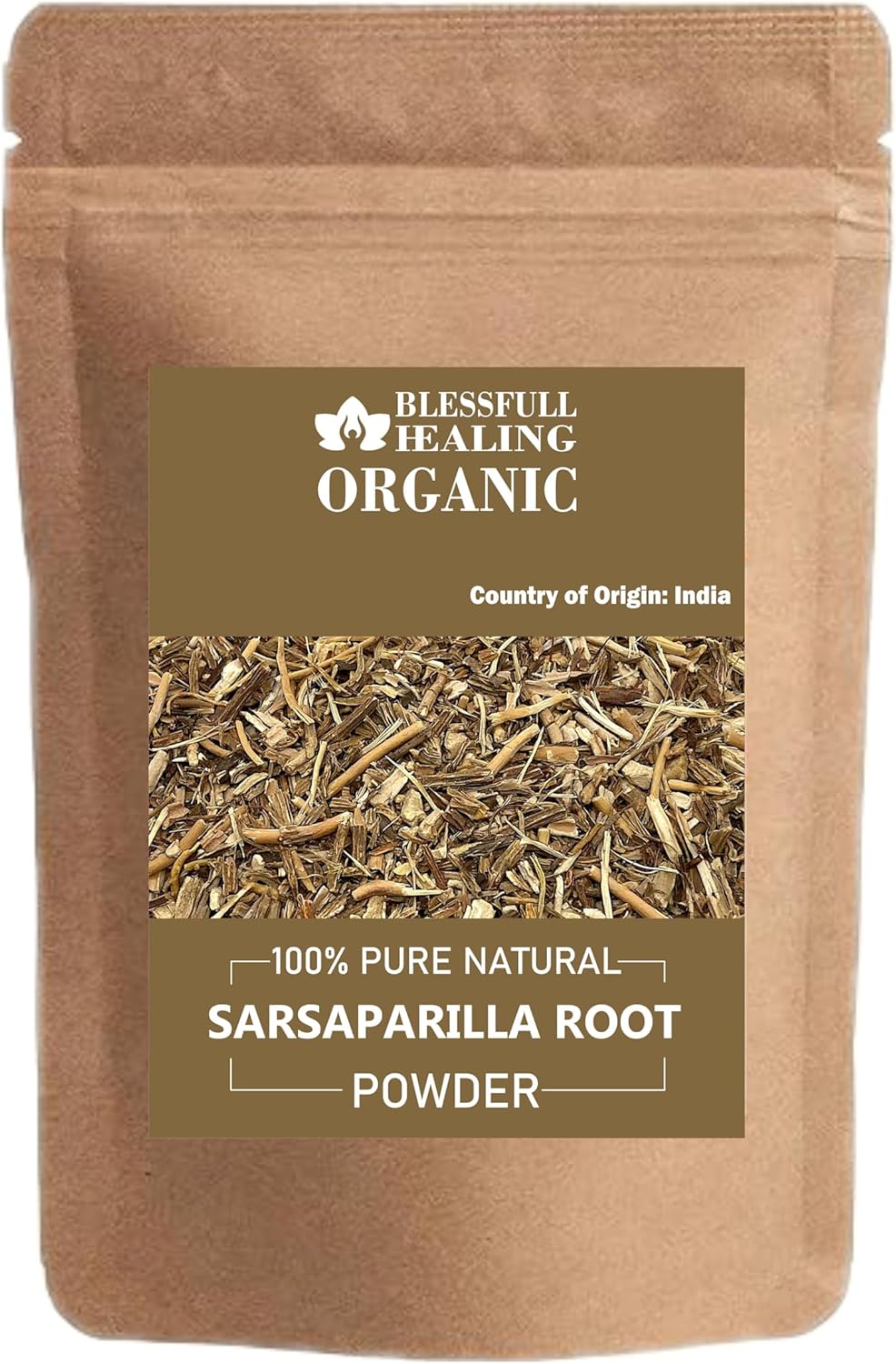 Blessfull Healing Organic Sarsaparilla Root Powder 100% Pure Natural 200 Gram / 7.05 oz