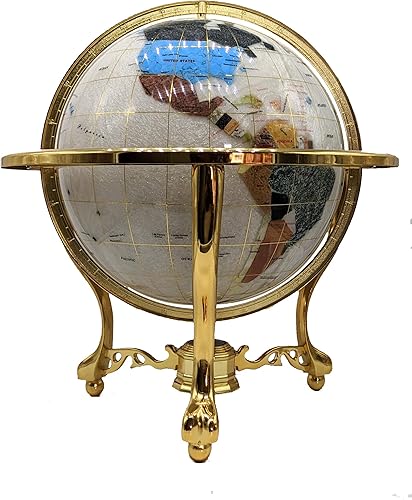 Miniatura 2 de Unique Art - Globo del mundo de 21 pulgadas de alto con trípode dorado