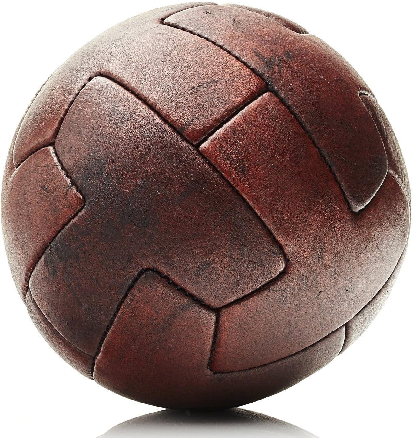 Modest Vintage Player Retro Heritage Brown Leather T Soccer Ball
