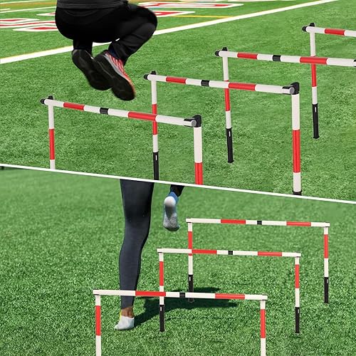 Miniatura 6 de Equipo de bastones de entrenamiento de agilidad de fútbol con bolsa, 6 postes de agilidad, 3 palos horizontales, 1 escalera de agilidad con bolsa,