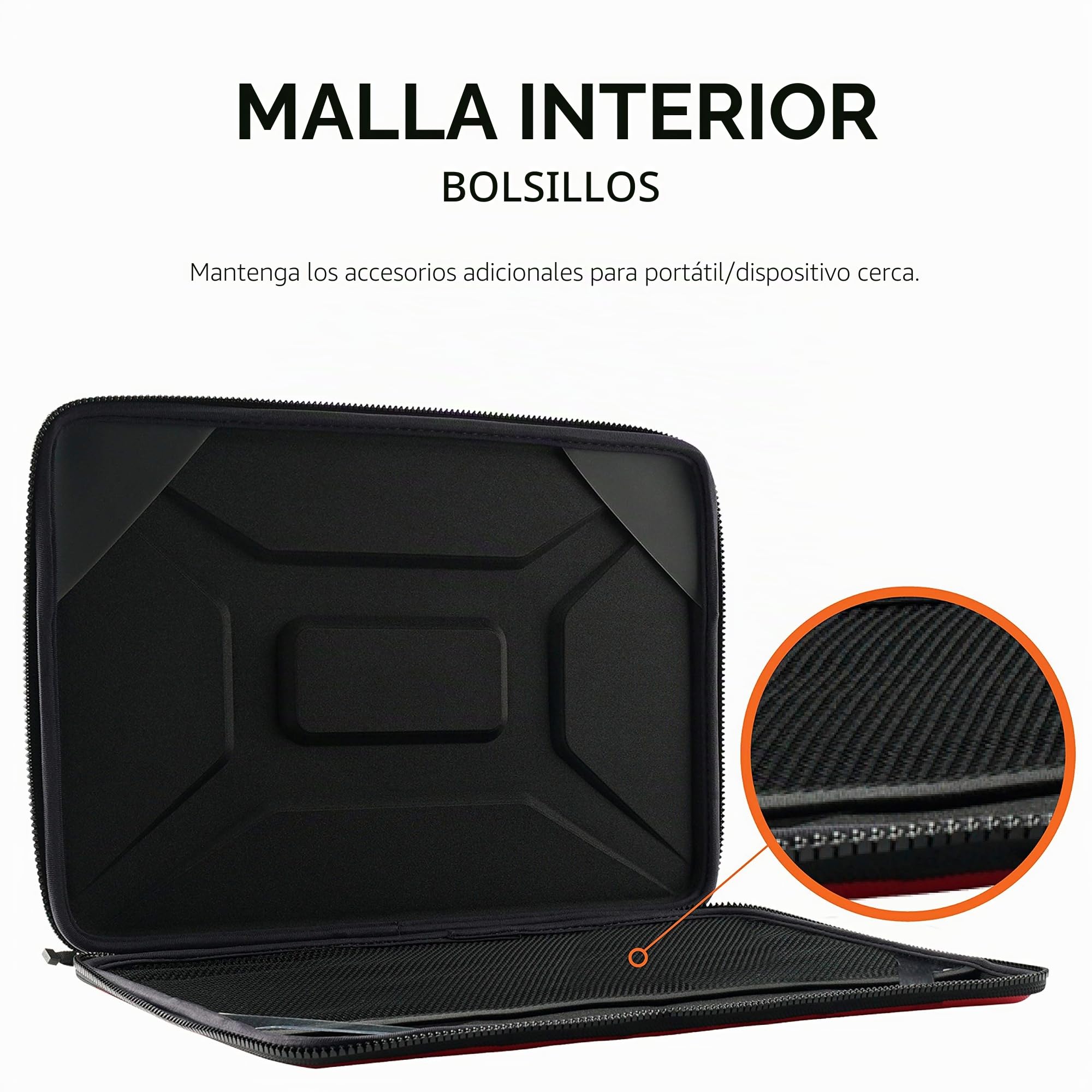 Urban Armor Gear Funda Universal para Apple MacBook Pro, Microsoft Surface Book 2/Laptop 3 y Muchos más (Manga Universal para portátiles de hasta 15", Manga con Bolsillo de Malla) Rojo (981900119393)