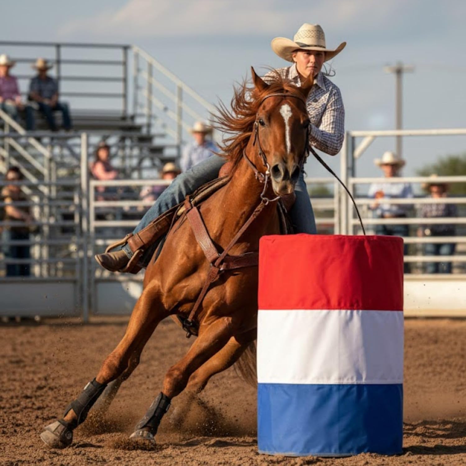 55 Gallon Barrel Covers for Barrel Racing Set of 3 Drum Covers-Works with Steel, Plastic or Fiber Barrels for Racing, Durable 600D Polyester UV Resistant, Open or Tight Head Compatible