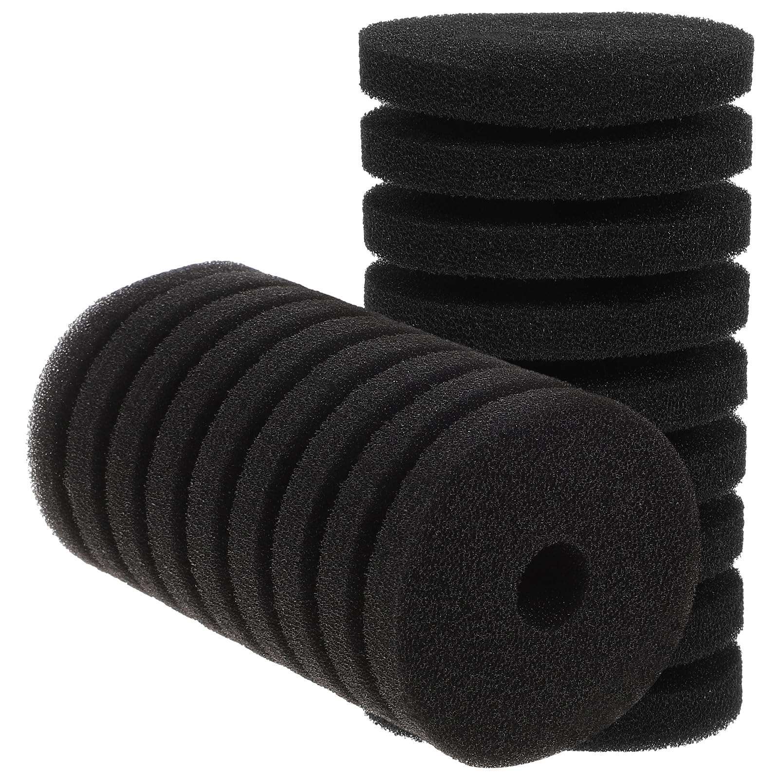 Veemoon Lot de 2 Coussins Filtrants pour Aquarium 10,8x6 Cm, Accessoires de Remplacement en Matériau Solide, Éponge Filtrante pour Filtre à Eau de Bassin, Nettoyage Facile et Filtration
