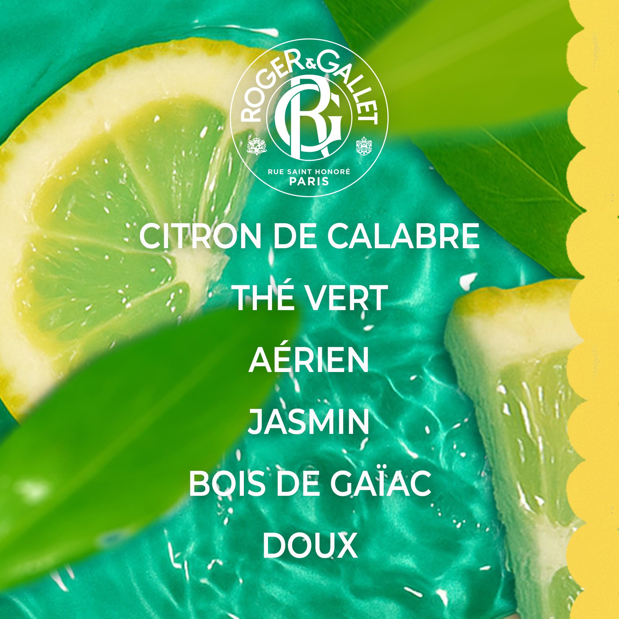 Roger&Gallet - The Vert - Acqua Profumata di Benessere - Limone di Calabra - Tè verde - Legno di Gaiac - 100 ml