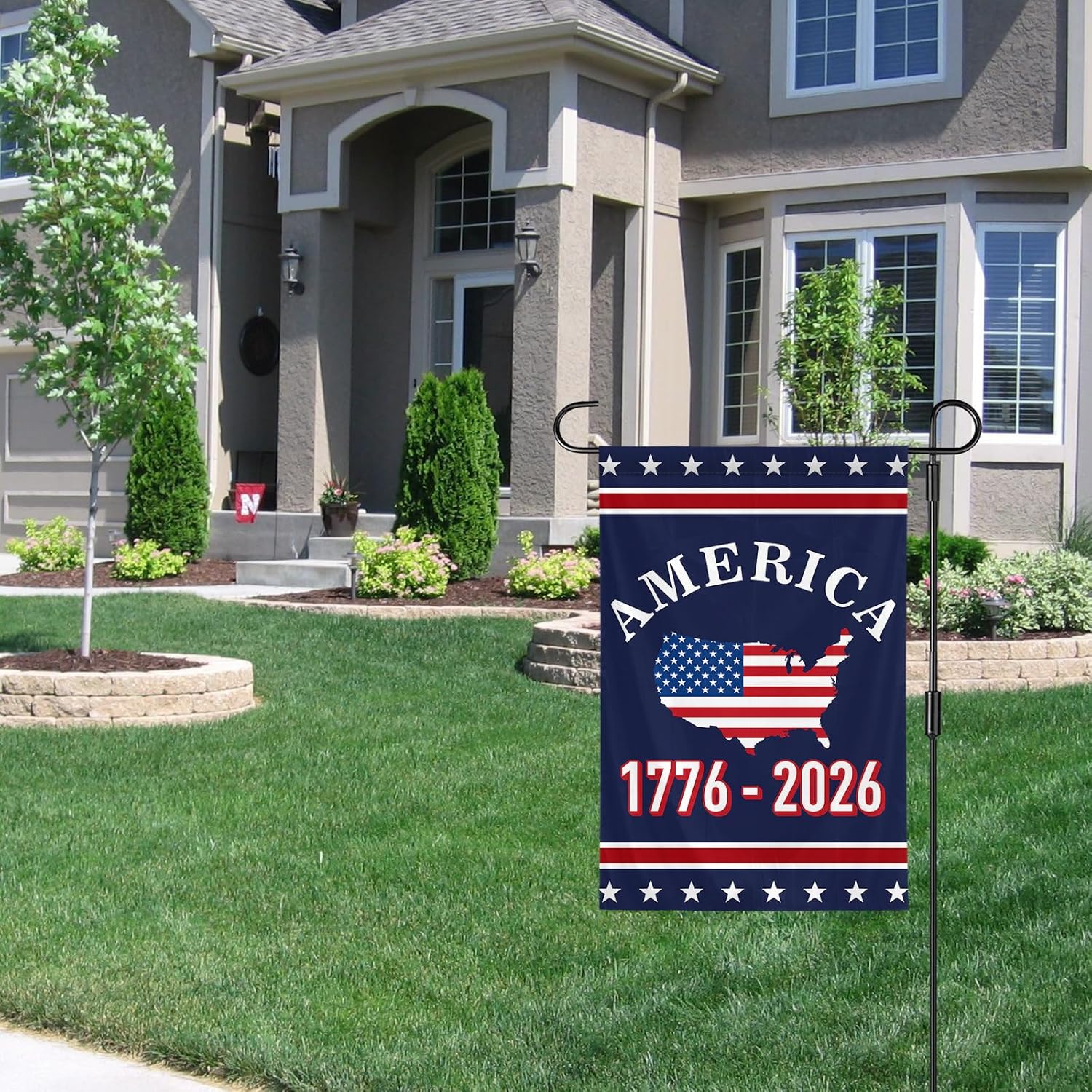 We The People 1776-2026 Flag Memorial Day Patriotic 250th Birthday 250 Years United States Indoor Garden Decoration (250 birthday) - Image 4