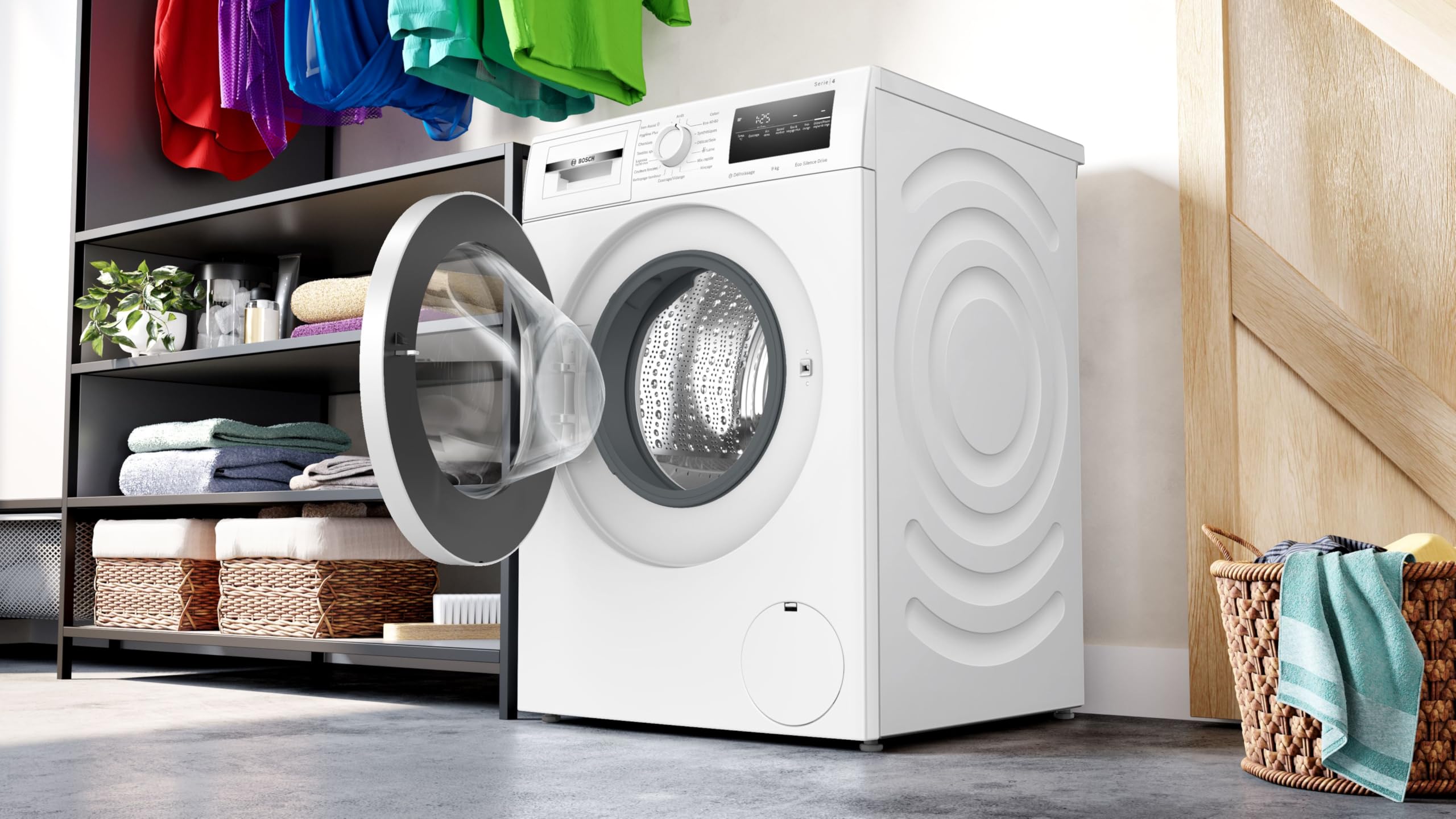 Bosch WAN28209FR, Série 4, Lave linge hublot, 9 kg, 1400 trs/min, Blanc