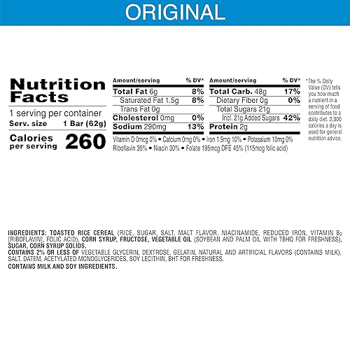 Miniatura 14 de Rice Krispies Las golosinas de Kellogg's Trats Original Marshmallow Bares - Classic Kid School Snack, Paquete de valor, Single Sirva (16 CUENTO)