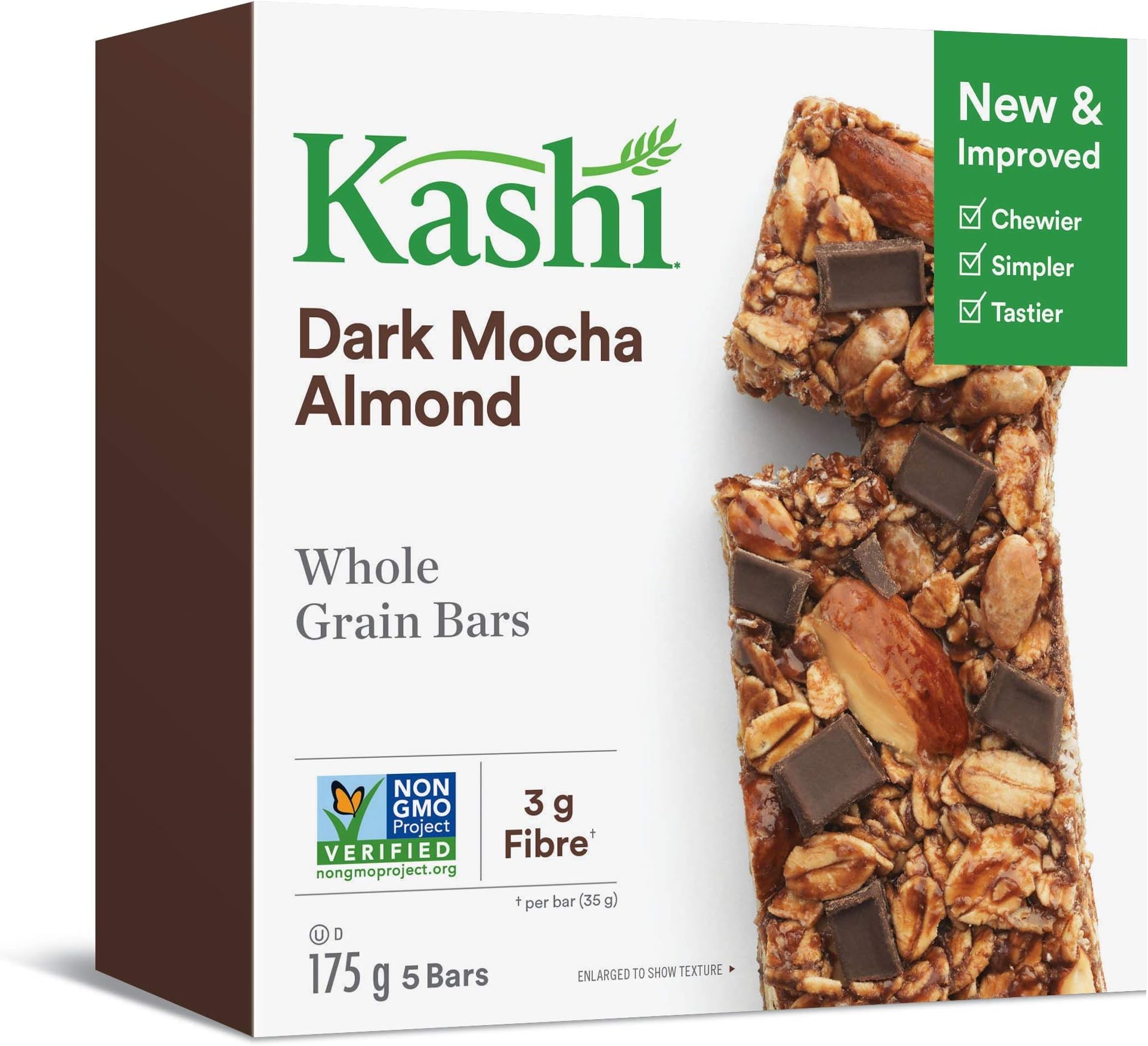 Kashi, Chewy Granola, Dark Mocha Almond Snack Bars, 175g/6.17oz., 5ct, {Imported from Canada}